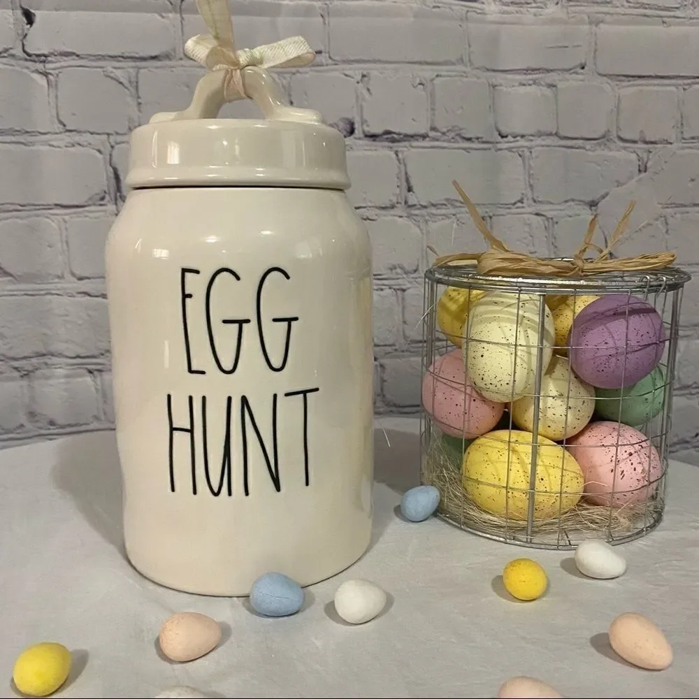 Rae Dunn Egg Hunt Ceramic Canister